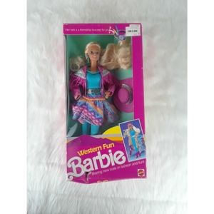 Vintage 1989 Western Fun Barbie